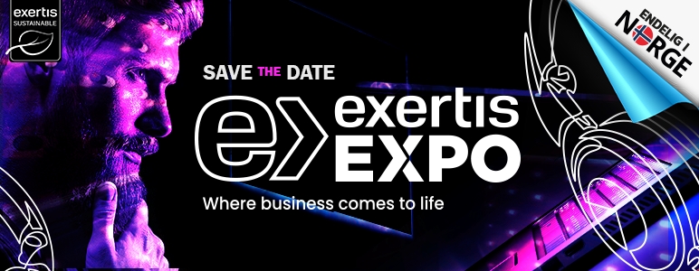 Save the date 27. april 2023 for Exertis EXPO 